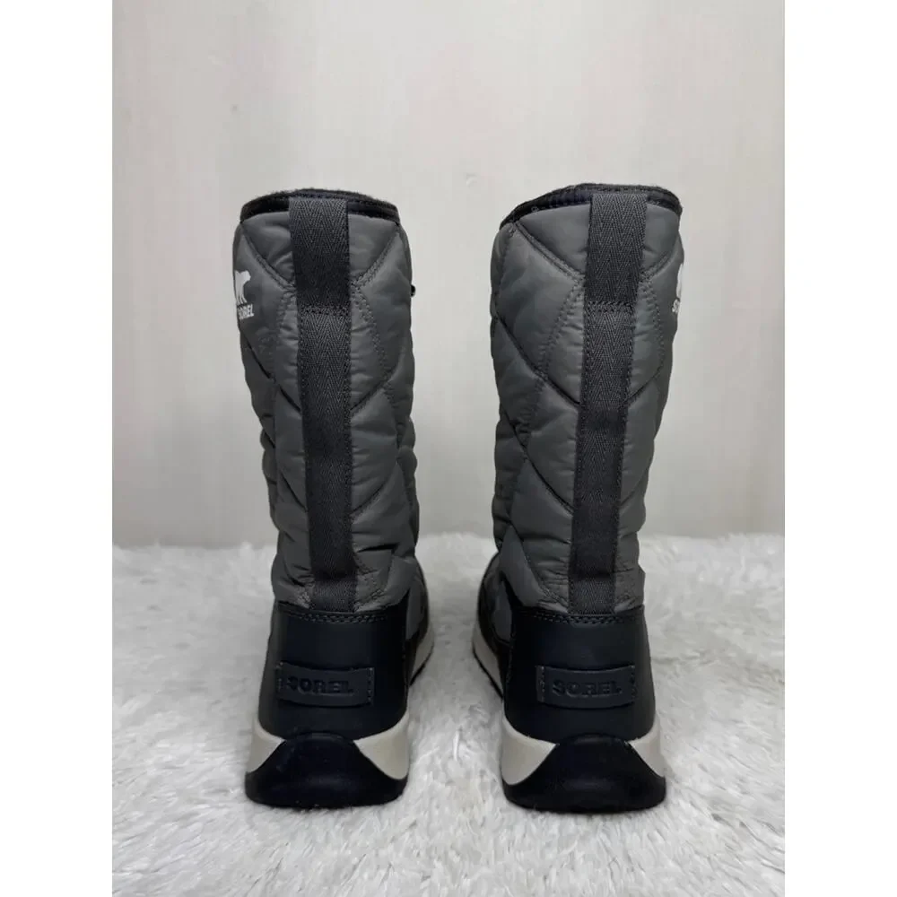 SOREL / quarry gray Whitney II tall lace waterproof snow boots / 7.5